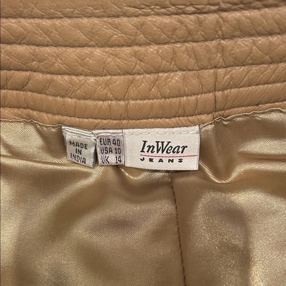 Vintage caramel leather pants,  with two shades of color - Picture 5 of 10